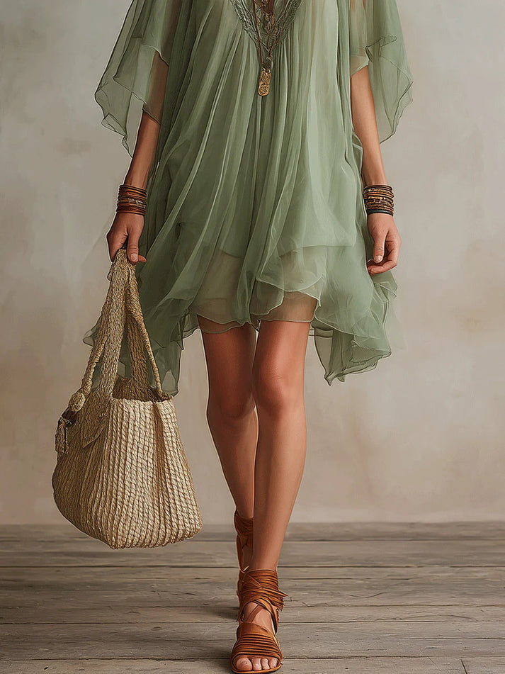 Layered Boho Mini Dress