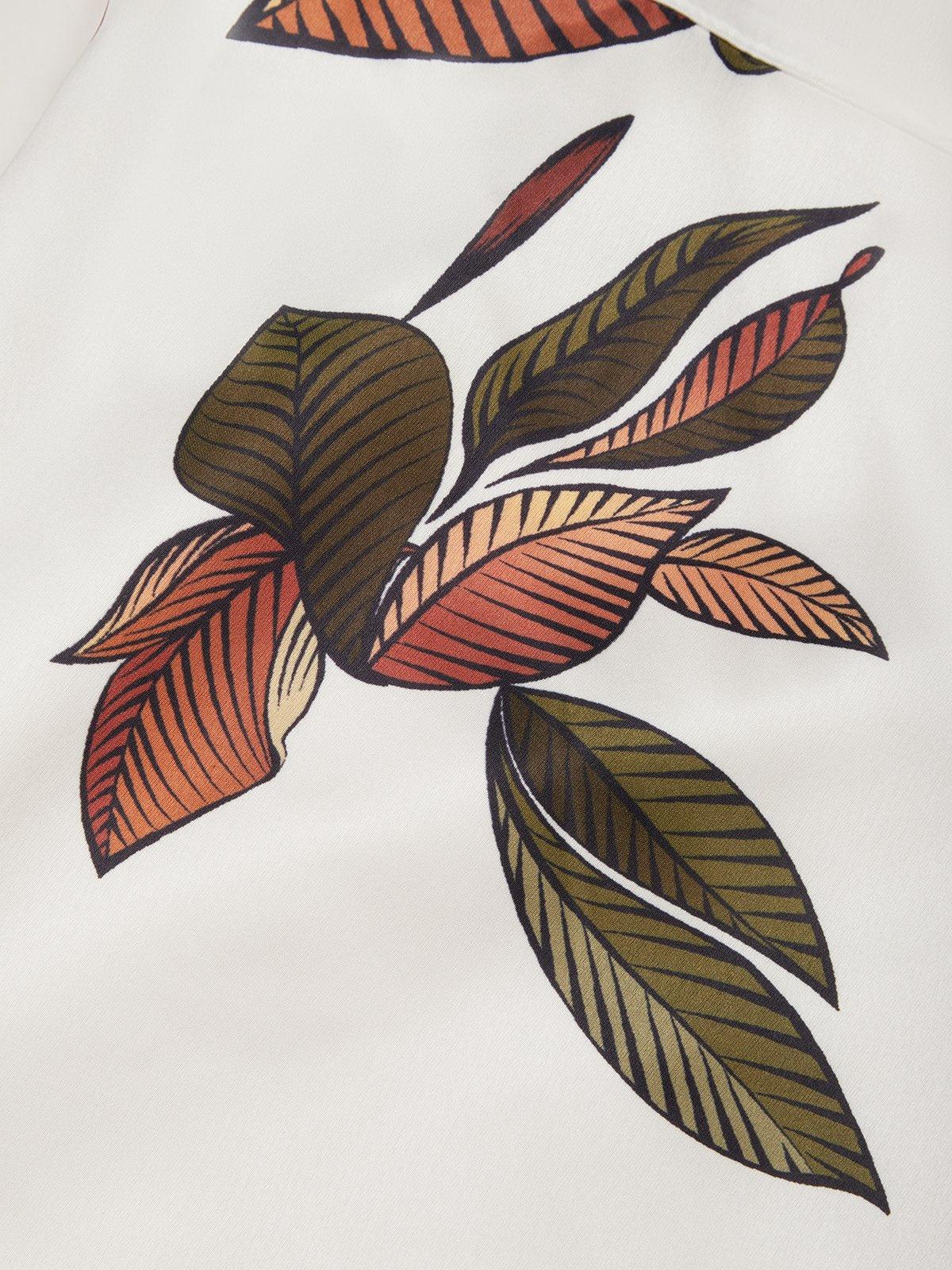 Elegant Botanical Wrap Dress