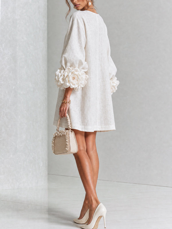 Floral Cuff Mini Dress