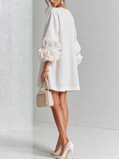 Floral Cuff Mini Dress
