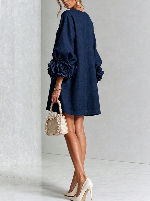 Floral Cuff Mini Dress