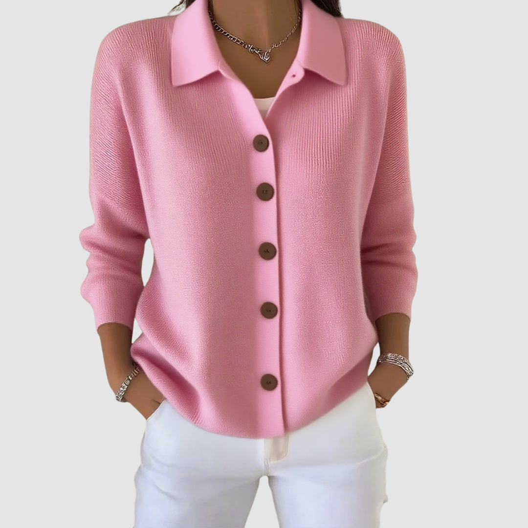 Soft Button-Up Knit Cardigan