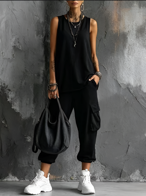 Relaxed Pocket Two-Piece Set