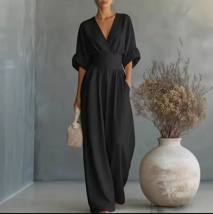 Elegant Flowing Wide-Leg Jumpsuit