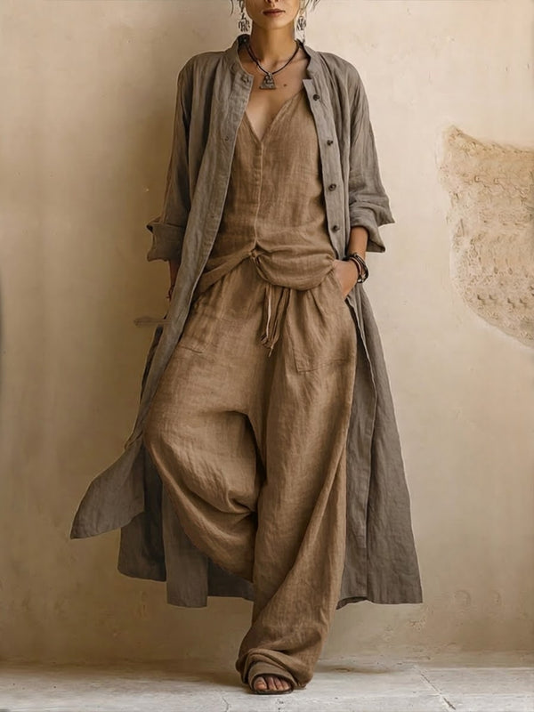 Three-Piece Boho Cardigan Set