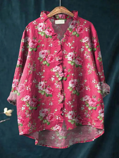 Ruffled Floral Blouse