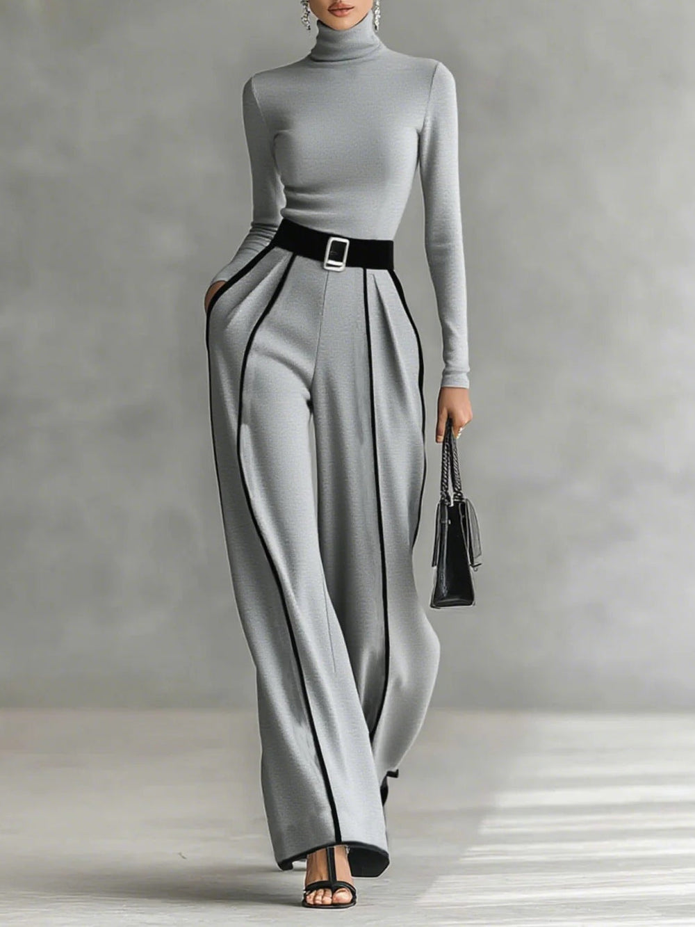 Modern Edge Turtleneck Set