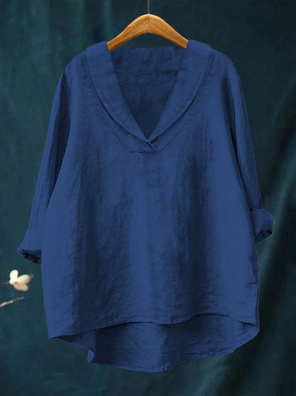 Relaxed V-Neck Blouse