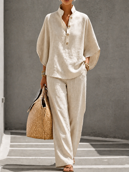 Relaxed Palazzo Two-Piece Set