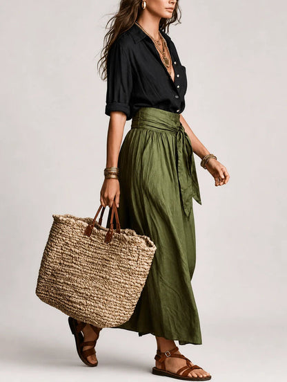One-Shoulder Flowing Maxi Dress