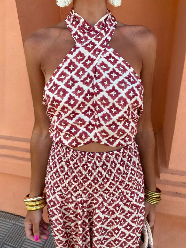 Elegant Off-Shoulder Ruffle Skirt Set