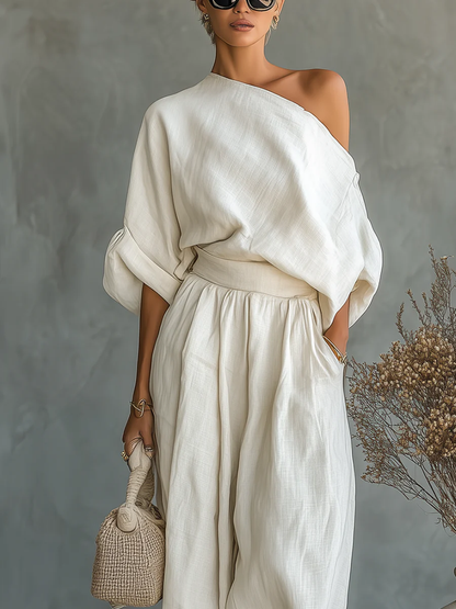 Off-Shoulder Two-Piece Set