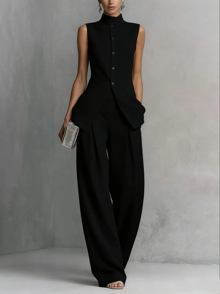 Casual Wide-Leg Two-Piece Set