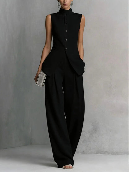 Casual Wide-Leg Two-Piece Set