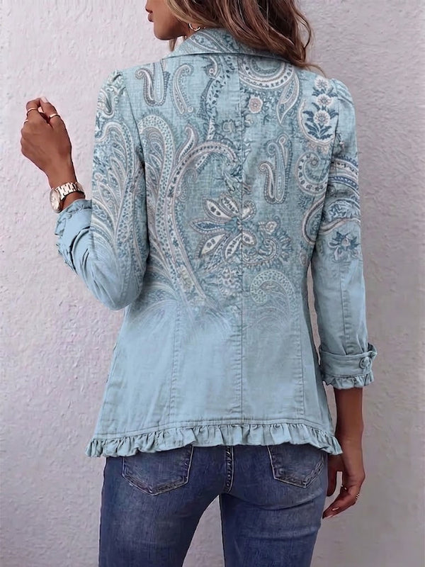 Vintage Paisley Ruffle Jacket