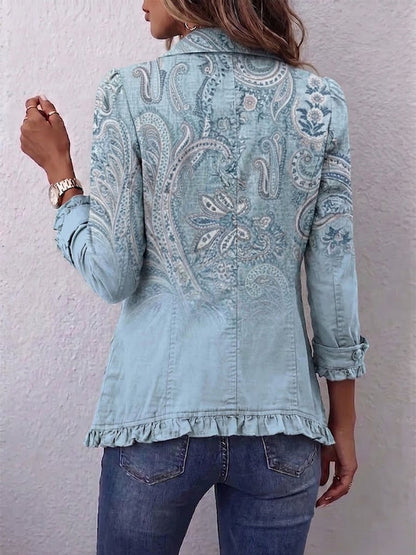 Vintage Paisley Ruffle Jacket