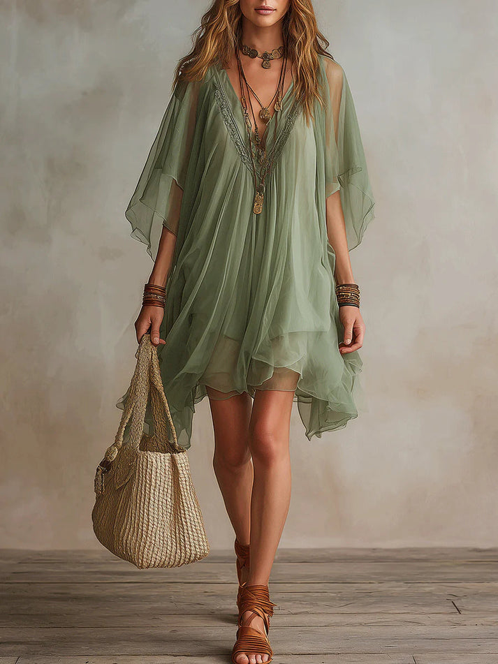 Layered Boho Mini Dress
