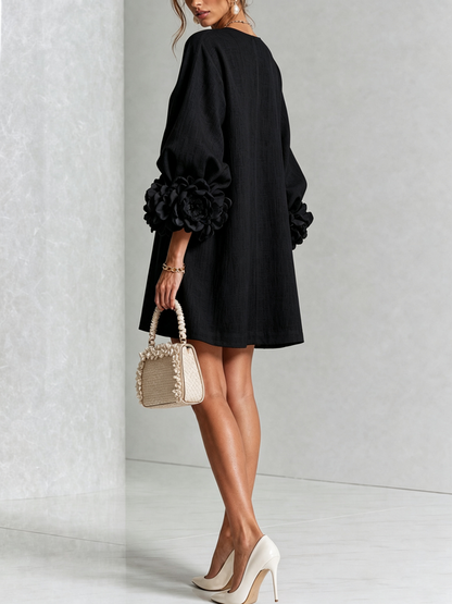 Floral Cuff Mini Dress