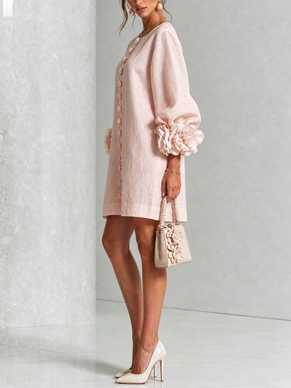 Floral Cuff Mini Dress