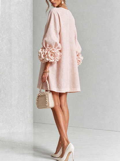 Floral Cuff Mini Dress