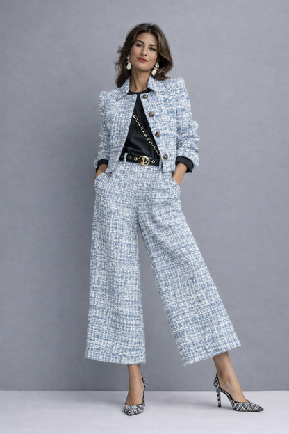 Elegant Tweed Two-Piece Set