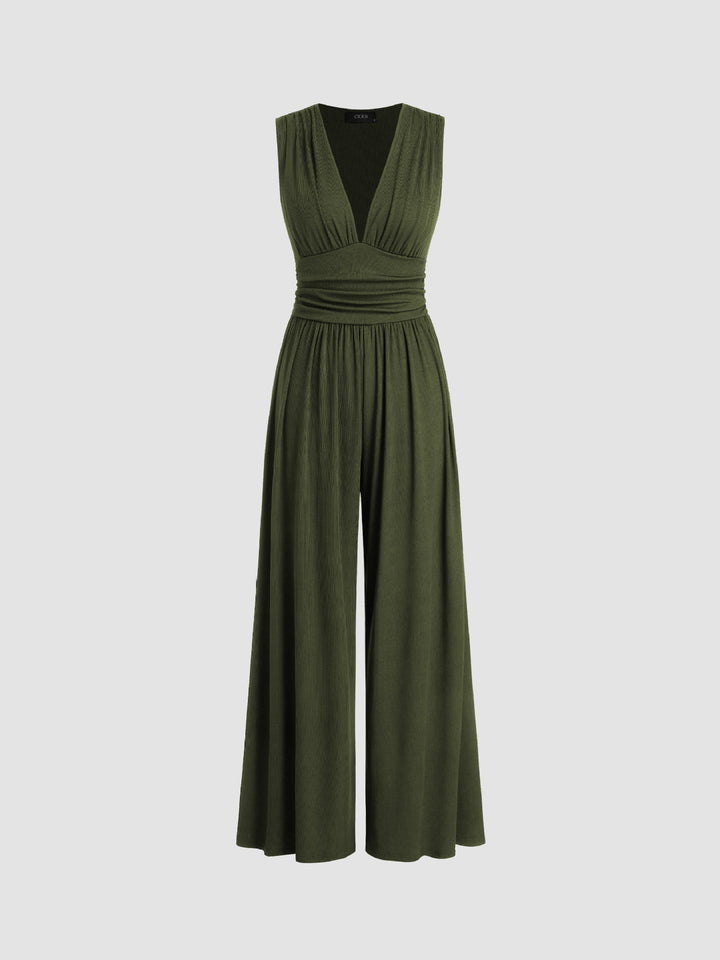 Elegant Sleeveless Wide-Leg Jumpsuit