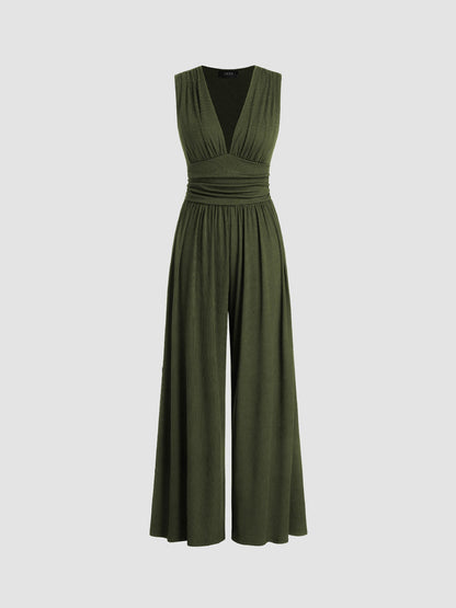 Elegant Sleeveless Wide-Leg Jumpsuit