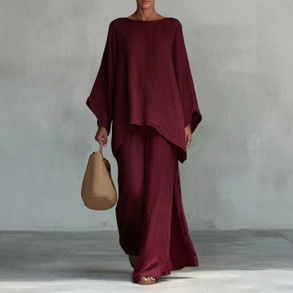 Long-Sleeve Relaxed Two-Piece Set