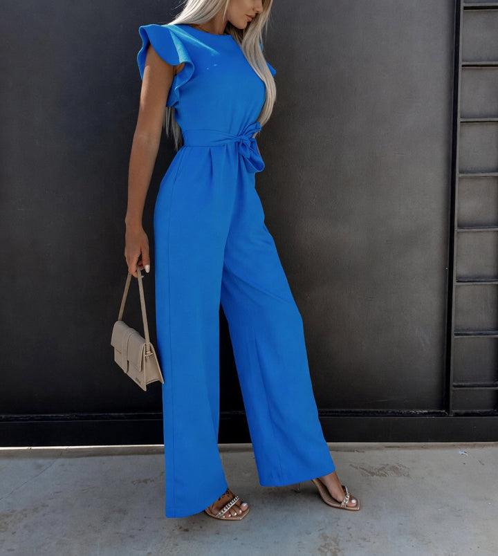 Elegant Belted Waist Jumpsuit