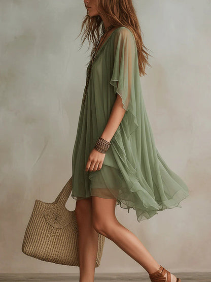 Layered Boho Mini Dress