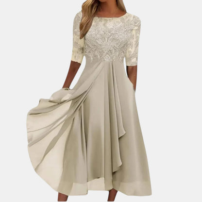 Elegant Lace Midi Dress