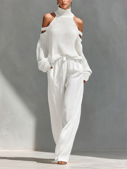 Off-Shoulder Wide-Leg Set