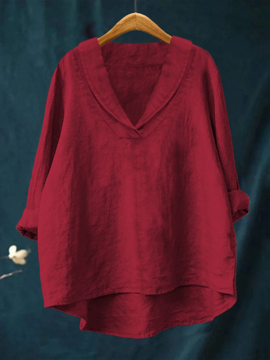 Relaxed V-Neck Blouse