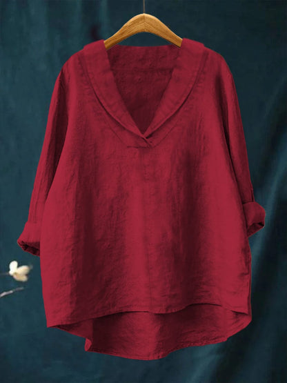 Relaxed V-Neck Blouse