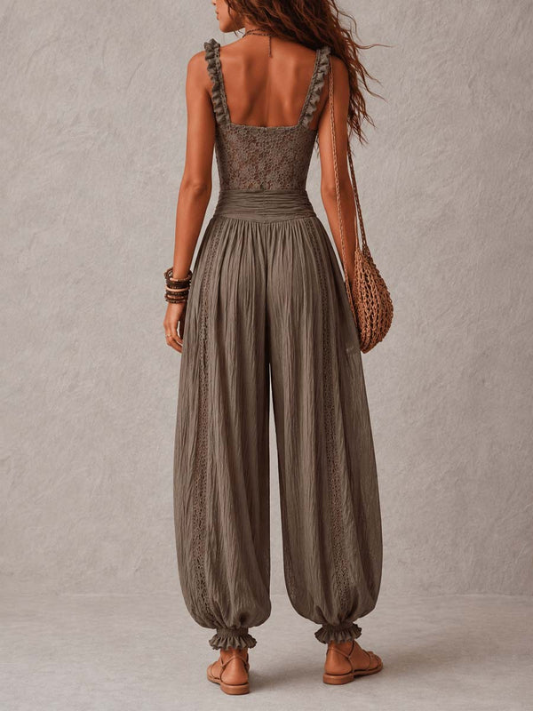 Lace Bandeau Harem Jumpsuit