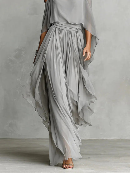 Flowy Strappy Top & Wide-Leg Pants Set