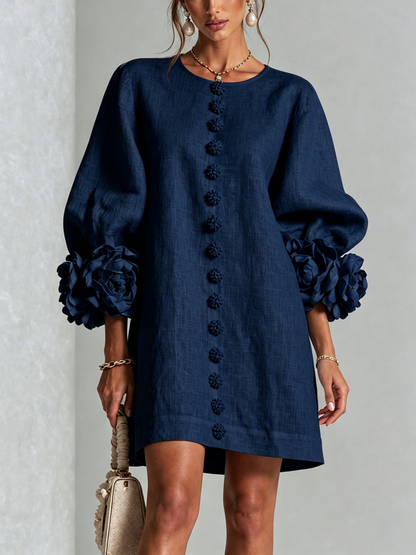 Floral Cuff Mini Dress