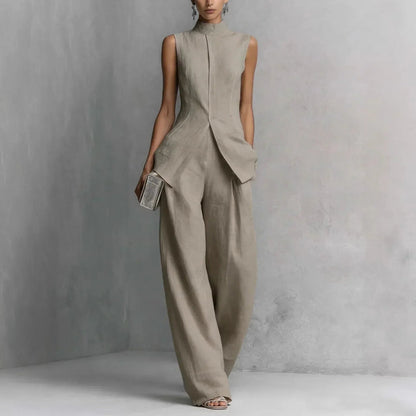 Casual Wide-Leg Two-Piece Set