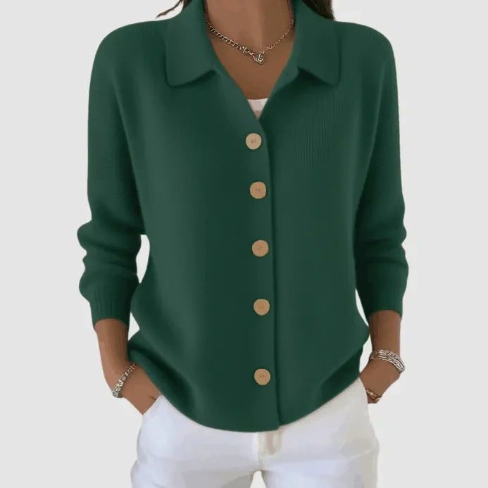 Soft Button-Up Knit Cardigan