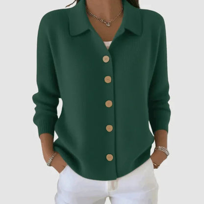 Soft Button-Up Knit Cardigan