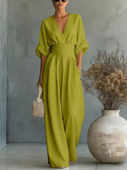 Elegant Flowing Wide-Leg Jumpsuit