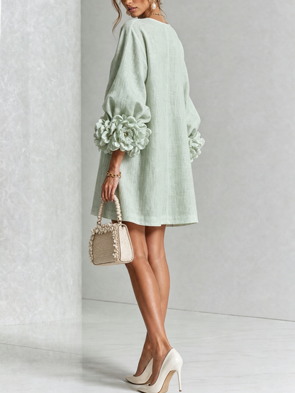 Floral Cuff Mini Dress