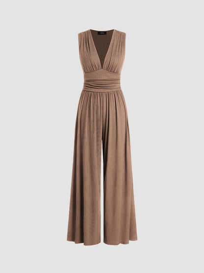 Elegant Sleeveless Wide-Leg Jumpsuit