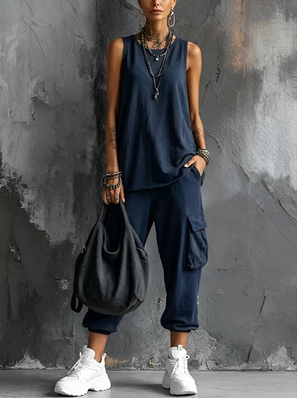 Relaxed Pocket Two-Piece Set