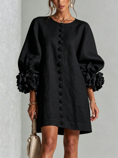 Floral Cuff Mini Dress