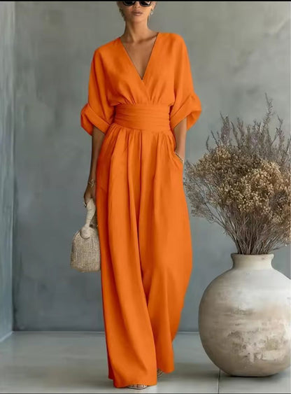 Elegant Flowing Wide-Leg Jumpsuit