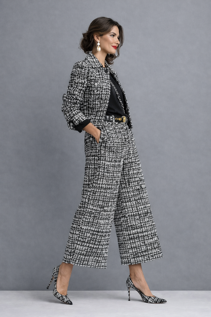 Elegant Tweed Two-Piece Set