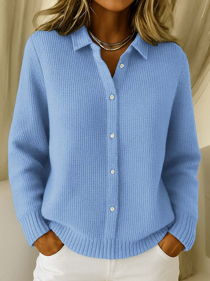Textured Knit Button-Up Cardigan