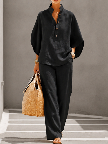 Relaxed Palazzo Two-Piece Set