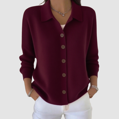 Soft Button-Up Knit Cardigan